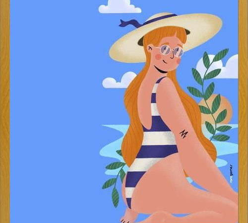 Cuadro Mujer en la Playa