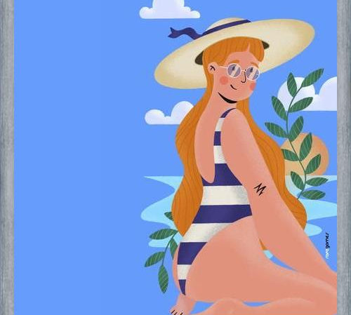 Cuadro Mujer en la Playa