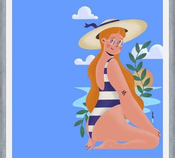 Cuadro Mujer en la Playa