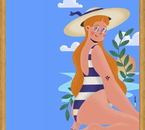 Cuadro Mujer en la Playa