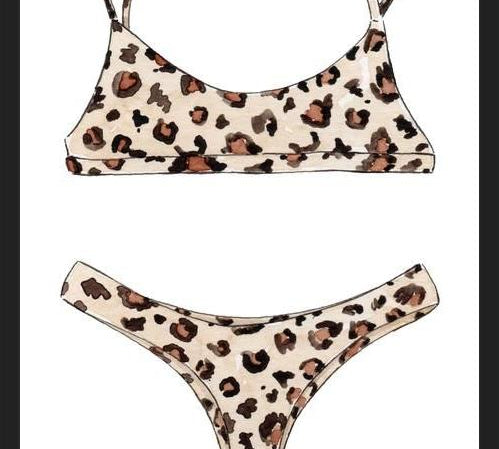 Cuadro Leopard Bikini