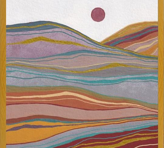 Cuadro Retro rainbow landscape
