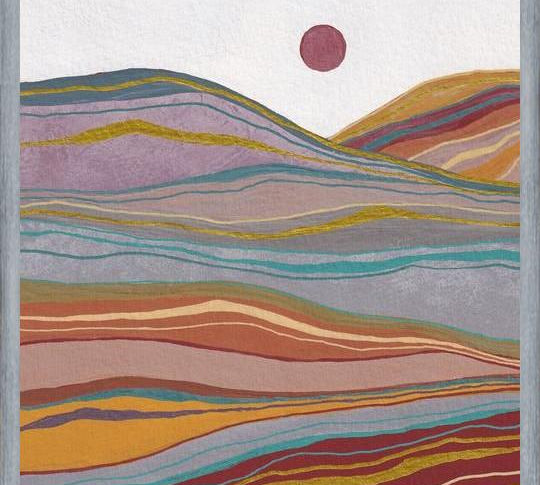 Cuadro Retro rainbow landscape