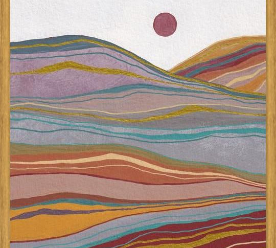 Cuadro Retro rainbow landscape