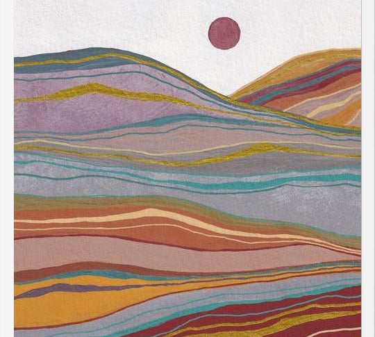 Cuadro Retro rainbow landscape
