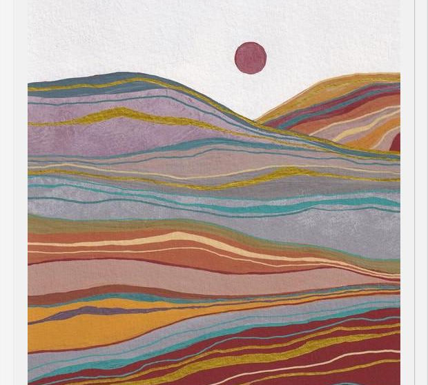 Cuadro Retro rainbow landscape