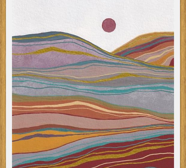Cuadro Retro rainbow landscape