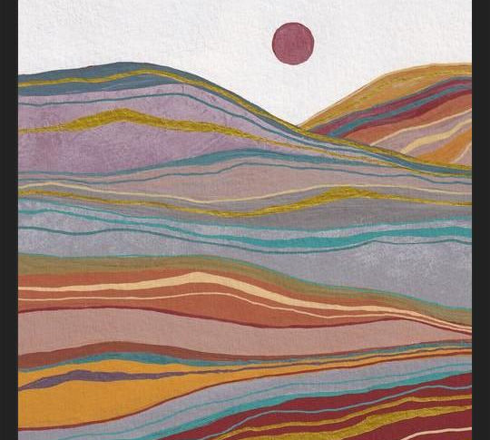Cuadro Retro rainbow landscape