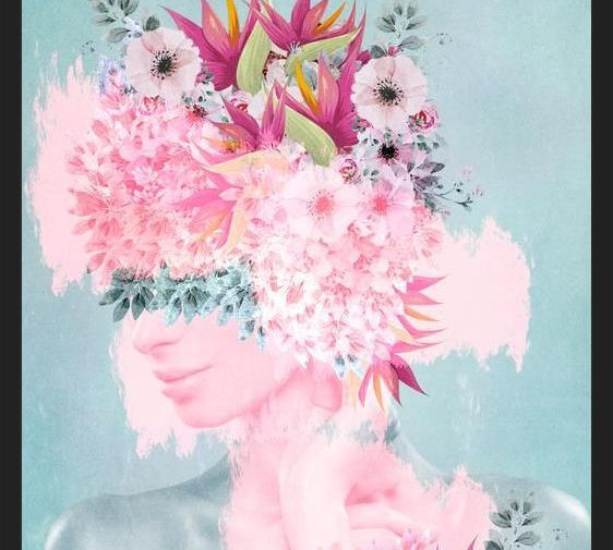 Cuadro Woman in flowers II