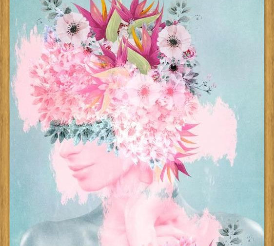 Cuadro Woman in flowers II