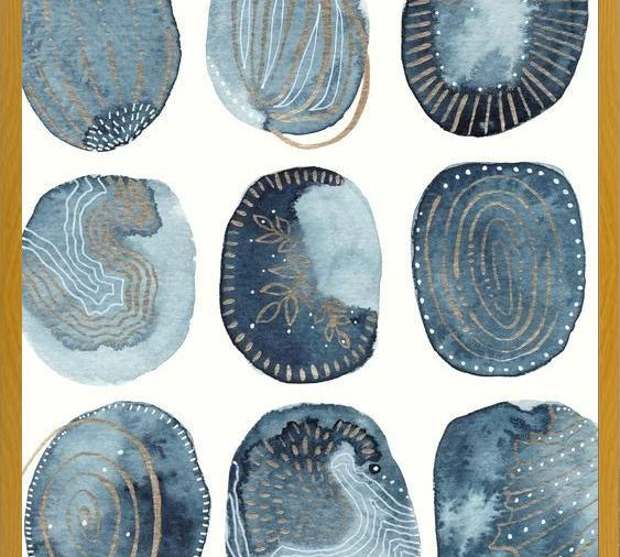 Cuadro Indigo watercolorInk 04