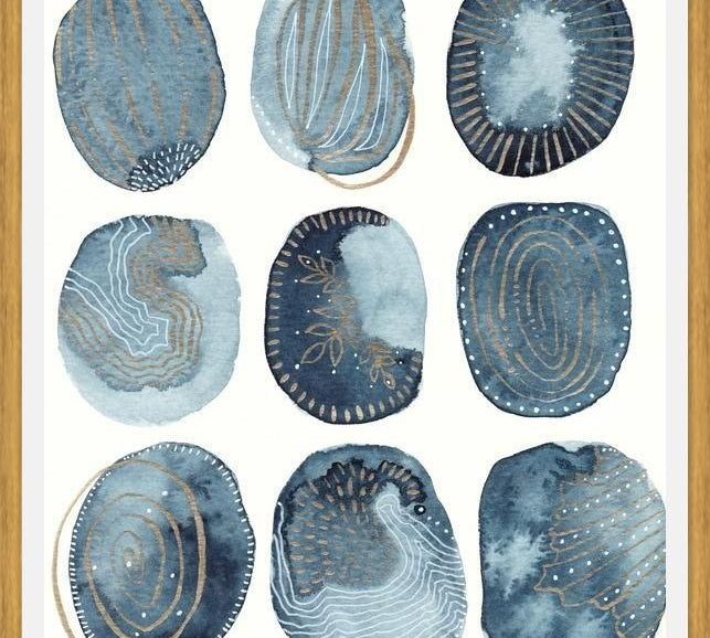 Cuadro Indigo watercolorInk 04