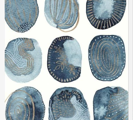 Cuadro Indigo watercolorInk 04