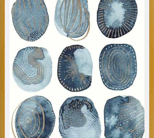 Cuadro Indigo watercolorInk 04