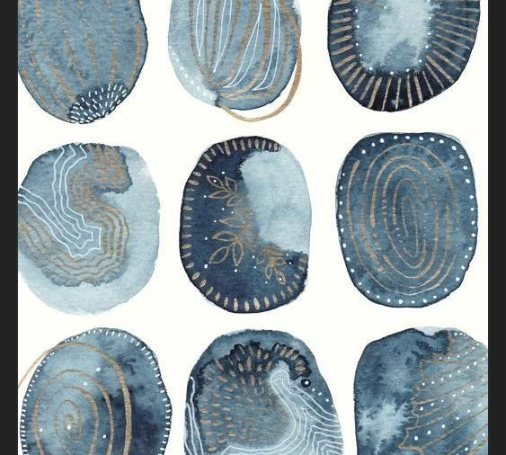 Cuadro Indigo watercolorInk 04