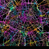 Canvas Paris Street Map