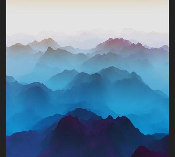 Cuadro Bluish Mountains