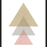 Cuadro 3 triangles - pink
