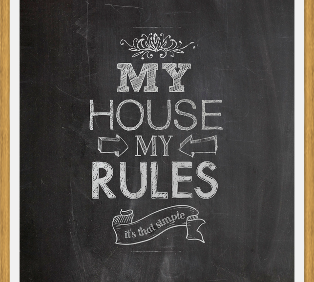 Cuadro Mi casa, mis reglas