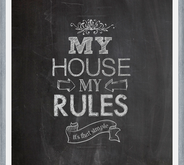 Cuadro Mi casa, mis reglas