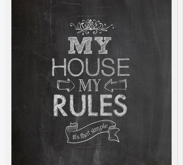 Cuadro Mi casa, mis reglas