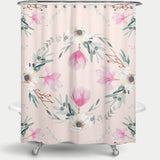 Cortina de Baño Floral square pink