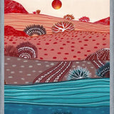 Cuadro Boho Hills And Red Sun
