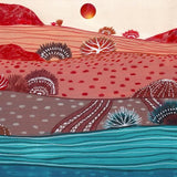 Canvas Boho Hills And Red Sun