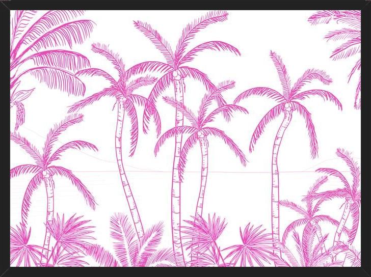 Cuadro Palmeras Pink