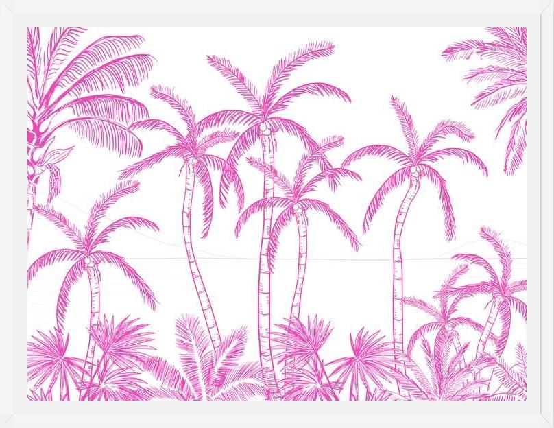 Cuadro Palmeras Pink