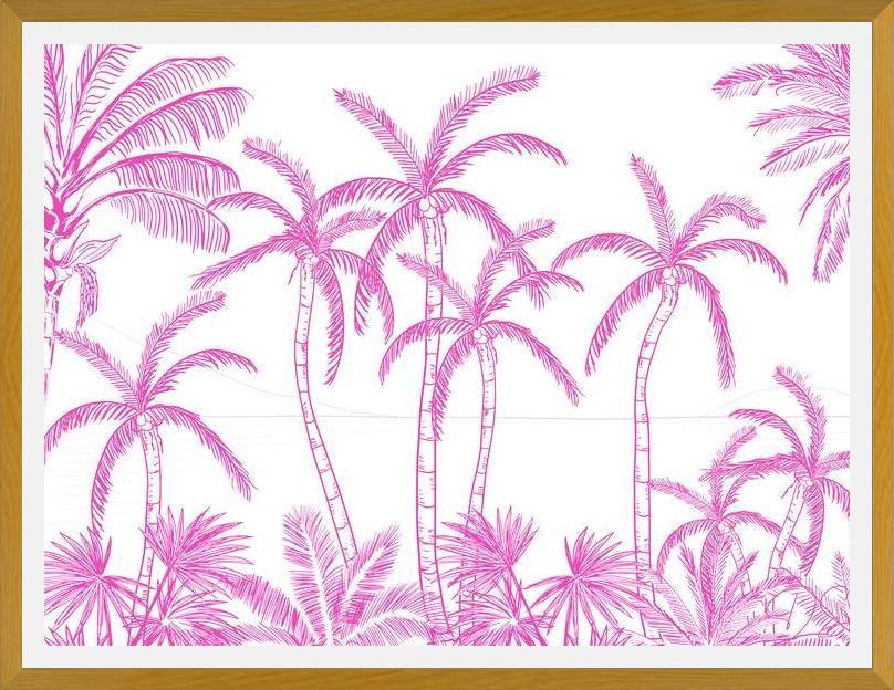 Cuadro Palmeras Pink