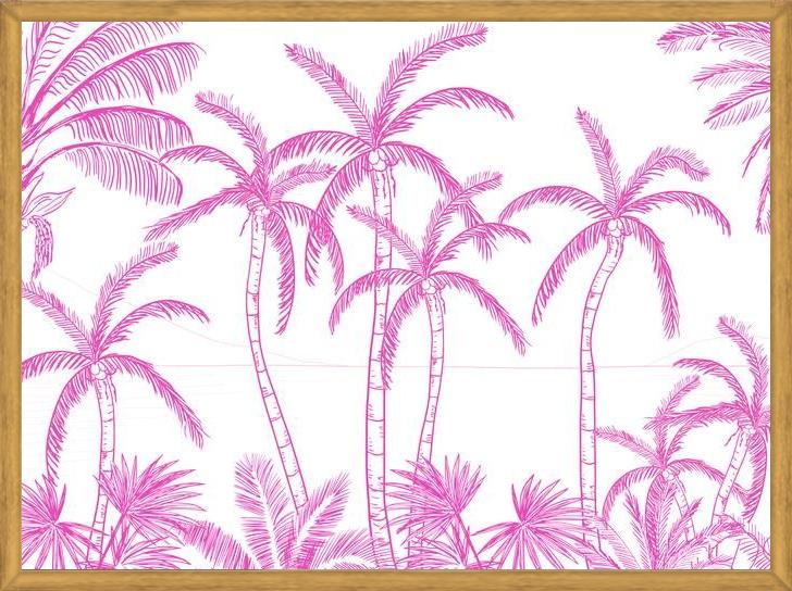Cuadro Palmeras Pink