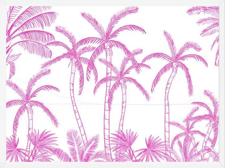 Cuadro Palmeras Pink