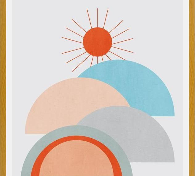 Cuadro Minimal vintage sunny landscape