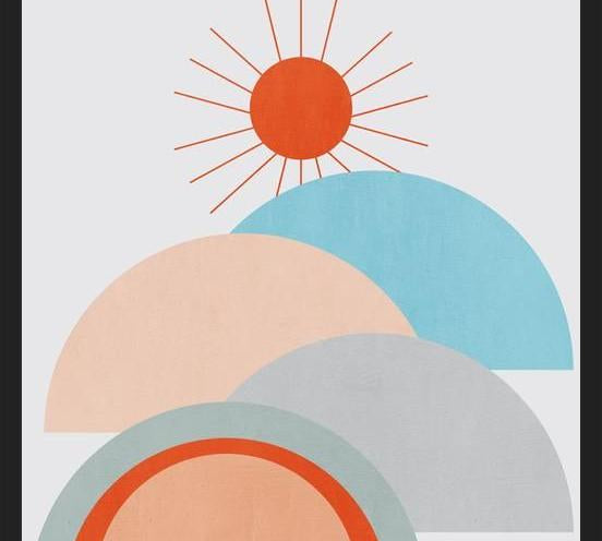 Cuadro Minimal vintage sunny landscape