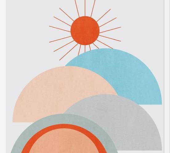 Cuadro Minimal vintage sunny landscape