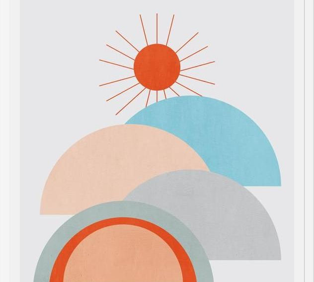 Cuadro Minimal vintage sunny landscape