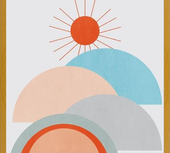Cuadro Minimal vintage sunny landscape