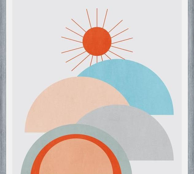 Cuadro Minimal vintage sunny landscape