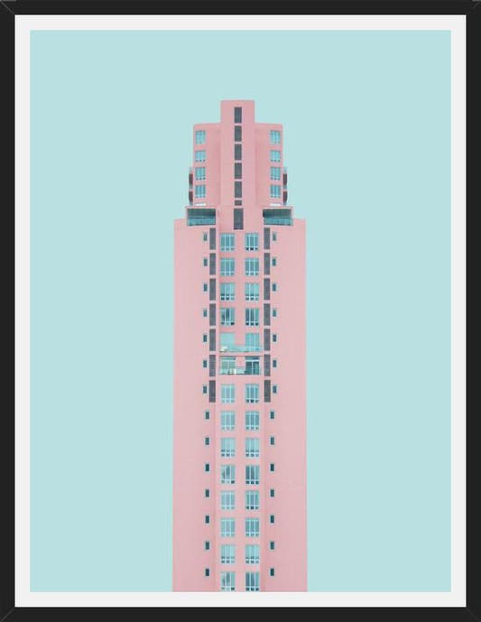 Cuadro Edificio rosado