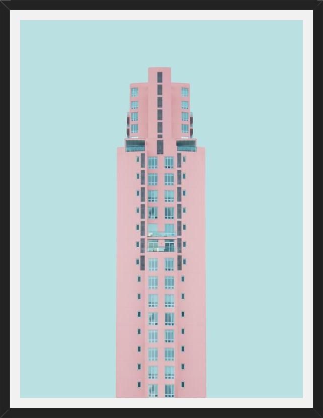 Cuadro Edificio rosado