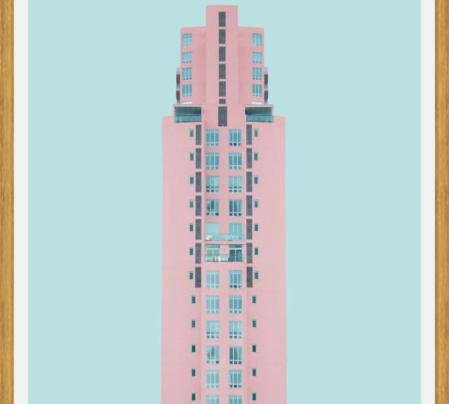 Cuadro Edificio rosado