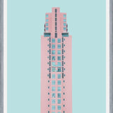 Cuadro Edificio rosado