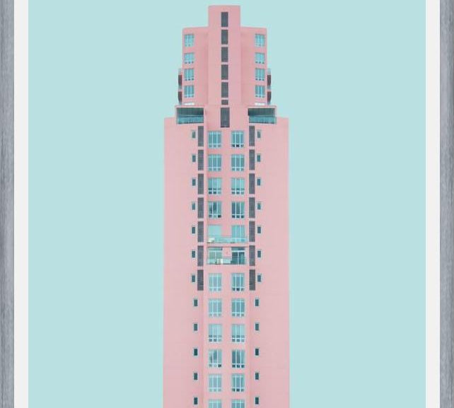 Cuadro Edificio rosado