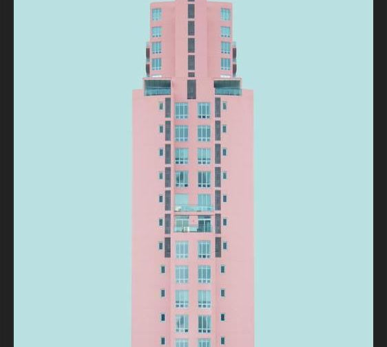 Cuadro Edificio rosado