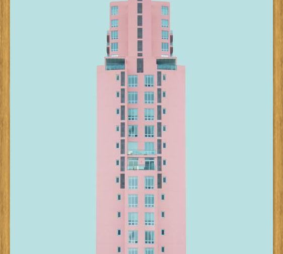 Cuadro Edificio rosado