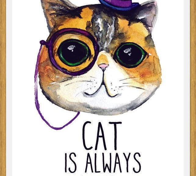 Cuadro gato aristocrático