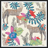 Cuadro Hand drawn leopard colorful tropicalecru