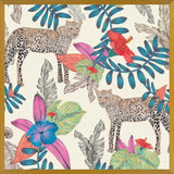 Cuadro Hand drawn leopard colorful tropicalecru