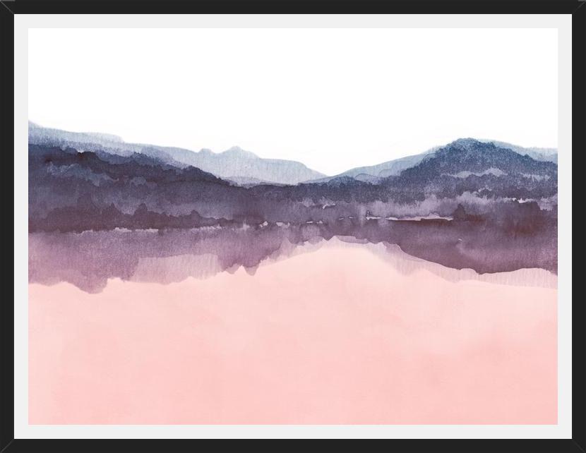 Cuadro Watercolor landscape in two colors